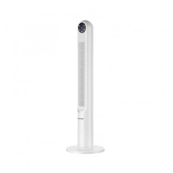 Aoibox 42 Inch 3 Speed Tower Fan in White withSmart Display Panel, Remote Control, Timer, 80°Oscillation
