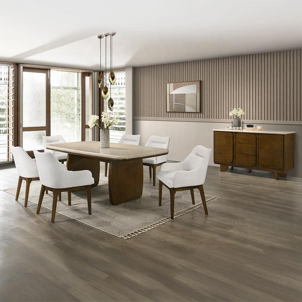 Acme Furniture Austen Vintage Oak Natural Marble 79 in. Double