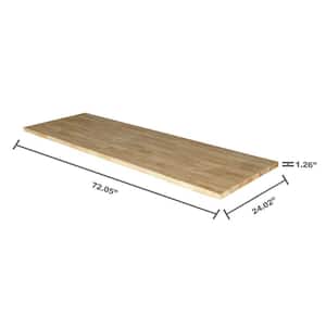 72 in. Solid Wood Work Surface for Ready-to-Assemble 6-ft. adjustable height workbench
