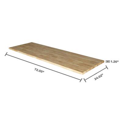 72 in. Solid Wood Work Surface for Ready-to-Assemble 6 ft. Adjustable Height Workbench