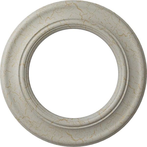 Ekena Millwork 1 in. x 20-7/8 in. x 20-7/8 in. Polyurethane Holmdel Ceiling Medallion, Pot of Cream Crackle