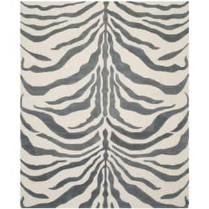 Cambridge Ivory/Dark Gray 8 ft. x 10 ft. Animal Print Area Rug