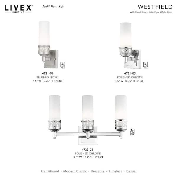 Livex Lighting 51002-91 Serafina 2-Light Wall Sconce, Brushed Nickel by  Livex Lighting＿並行輸入 ブラケットライト、壁掛け灯