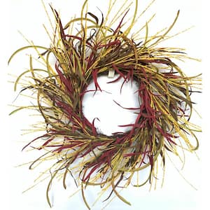26 in. Multi-Color Unlit Tail Berry Artificial Harvest Wreath