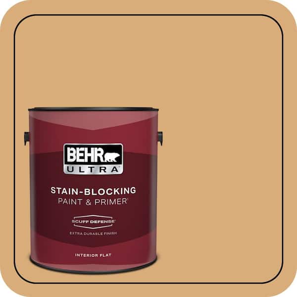 BEHR ULTRA 1 gal. #PPU6-05 Cork Extra Durable Flat Interior Paint & Primer