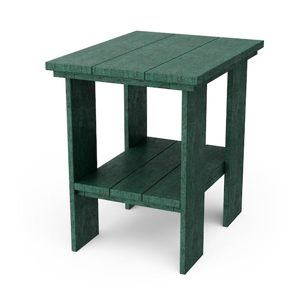 Wildridge Contemporary Turf Green HDPE Plastic Outdoor Side Table