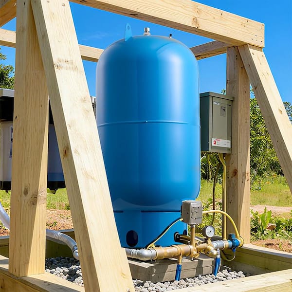 Vertical Well Pressure Tank, 34-Gal. Pre-Charged Pressurized Water Tank,Carbon Steel Water Storage Container 2025 Update