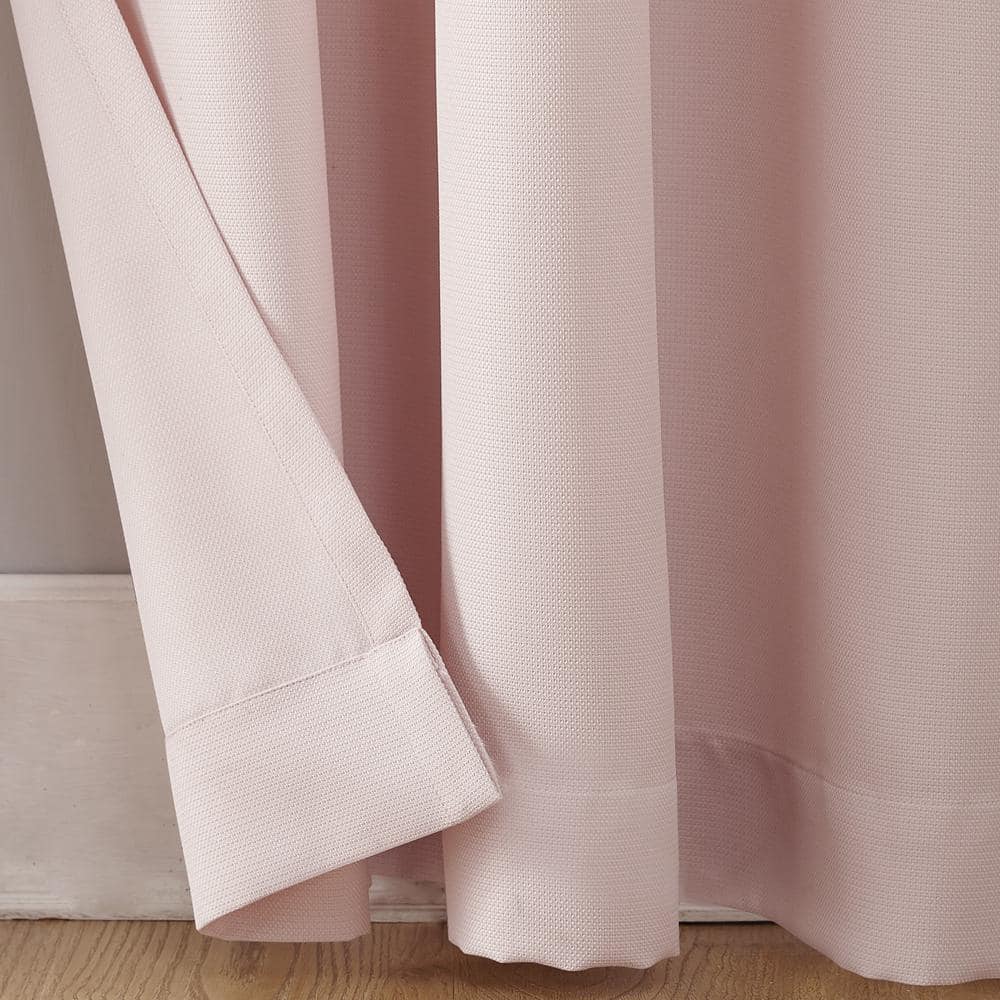 95" x 40" Pink Polyester Light-Filtering Grommet Curtain Panel