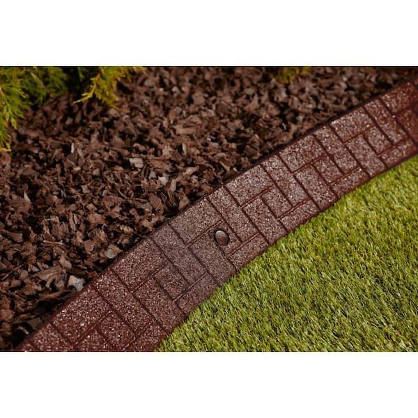 48 in. x 3 in. x 5 in. Brown Curb Rubber Edging (32-Pack)