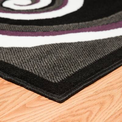 Billow Black 5 ft. x 7 ft. Indoor Area Rug