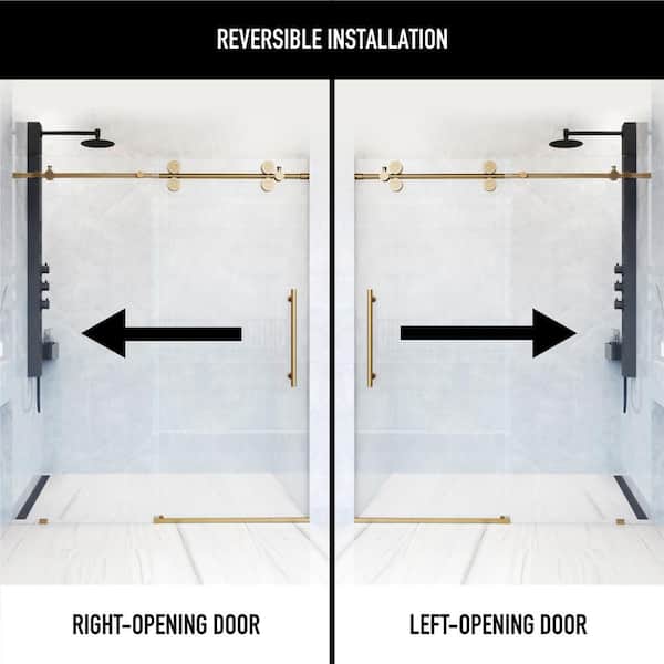 VIGO Elan 44 to 48 in. W x 74 in. H Frameless Sliding Shower