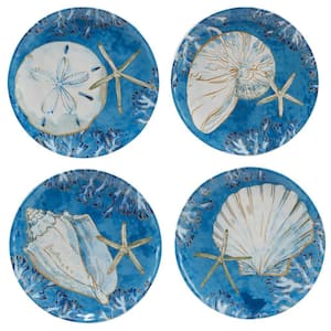 Playa Shells Multicolored Dinner Plate (Set of 4)