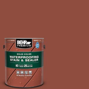 1 gal. #SC-330 Redwood Solid Color Waterproofing Exterior Wood Stain and Sealer
