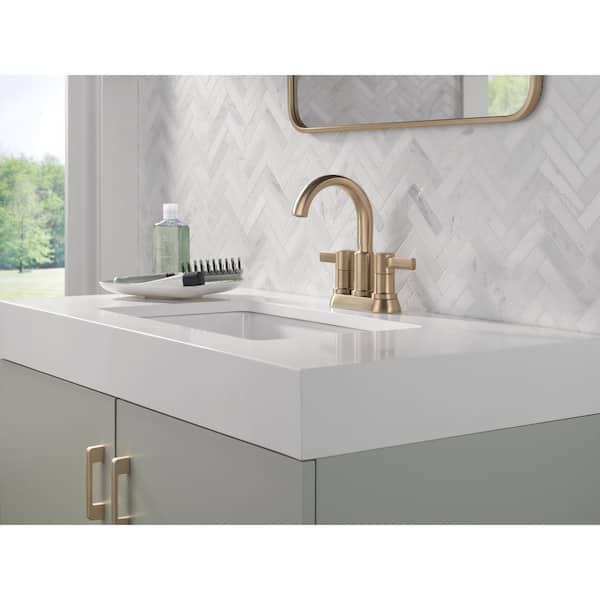 Delta Faucet Robinet De Salle De Bain Trinsic Chromé, Robinet D'évier De Salle De Bain, Central, Technologie Diamond Seal, Assemblage De Vidange En Métal, Chrome 2559-MPU-DST