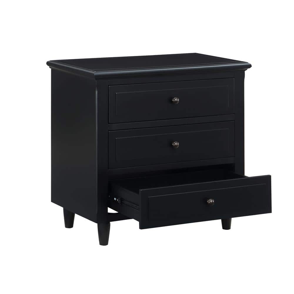 27.9 in. W x 16.9 in. D x 28.1 in. H Bathroom Black Linen Cabinet