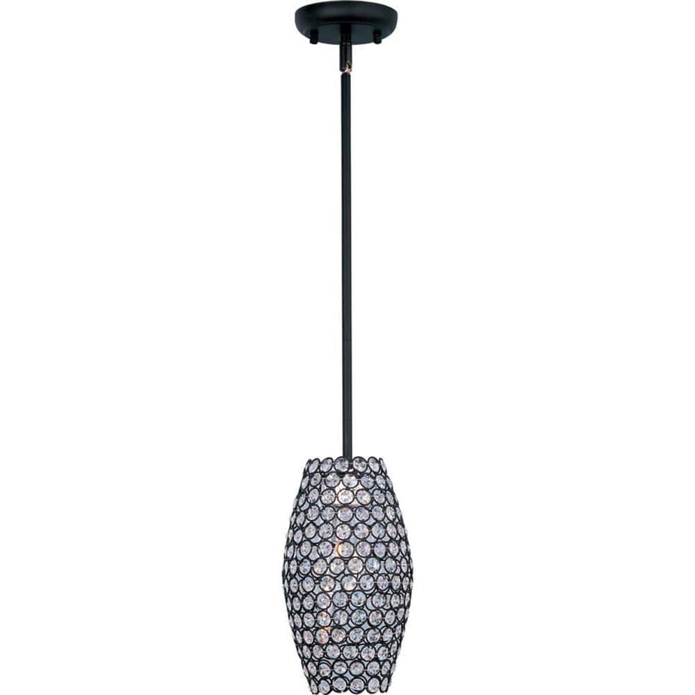 Glimmer Beveled Crystal and Bronze 3-Light Contemporary Pendant