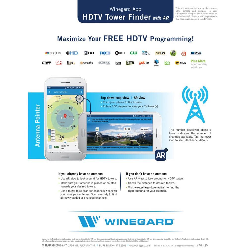 Flat Wave Amped HD TV Indoor Antenna