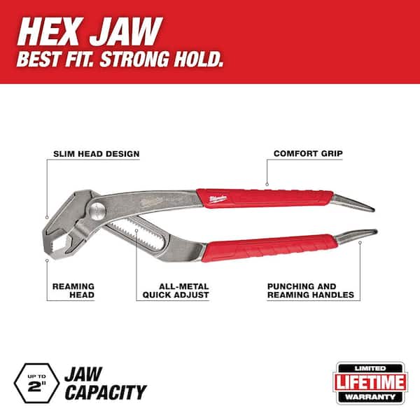 Milwaukee 6 in./8 in./10 in. Straight-Jaw and V-Jaws Pliers Set (4-Piece)