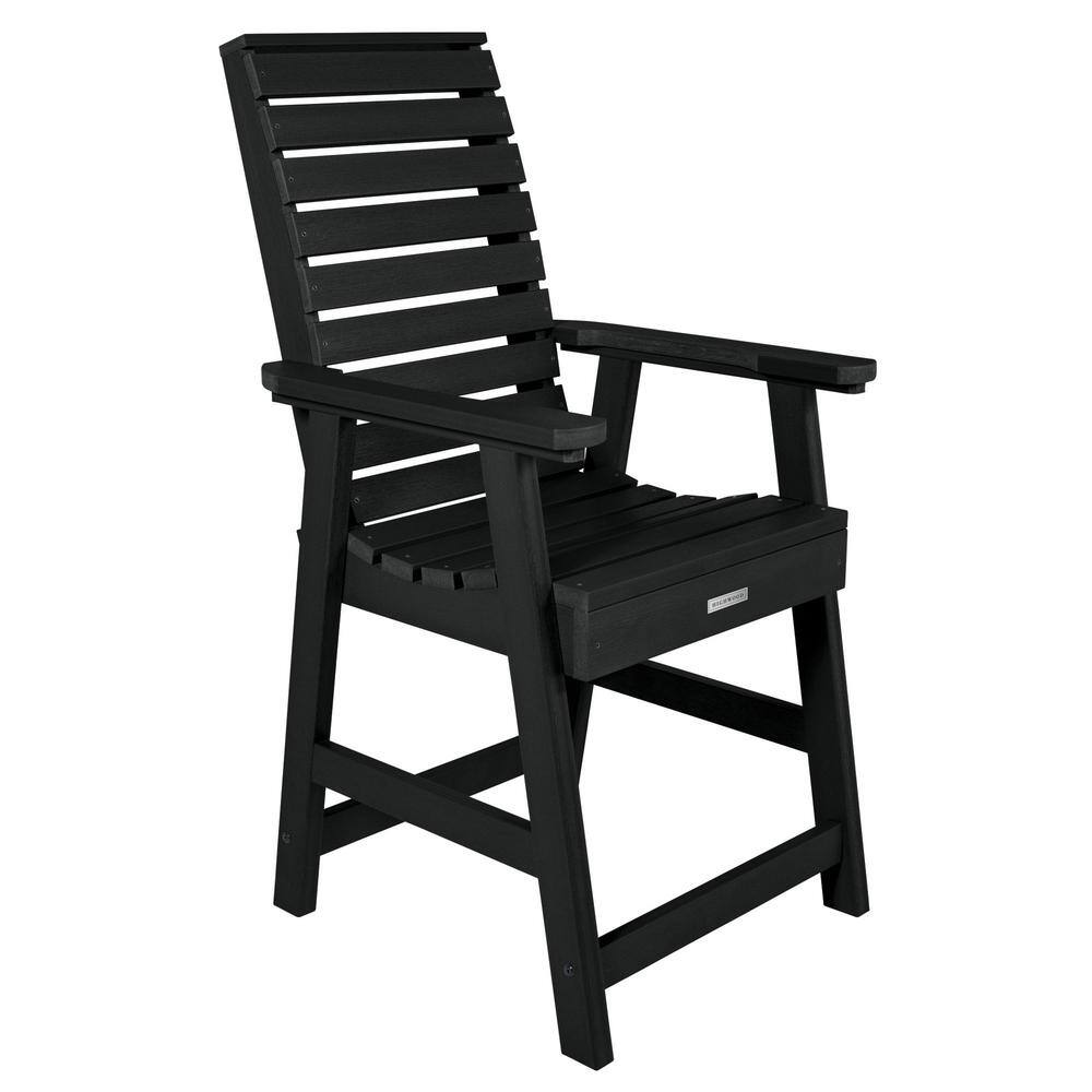 Highwood Weatherly Contemporary Black Counter-Height Dining Chair