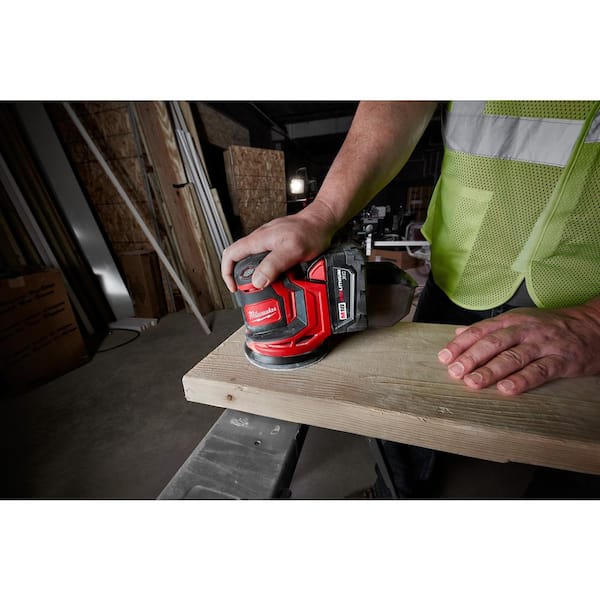 Milwaukee M18 18V Lithium-Ion Cordless in. Random Orbit Sander with Two  3.0 Ah Batteries 2648-20-48-11-1837 The Home Depot