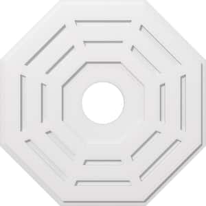 1 in. P X 13-1/2 in. C X 34 in. OD X 7 in. ID Westin Architectural Grade PVC Contemporary Ceiling Medallion