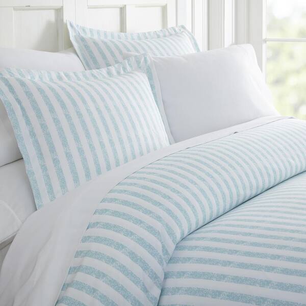 Becky Cameron Rugged Stripes Patterned, Blue Duvet Cover Twin