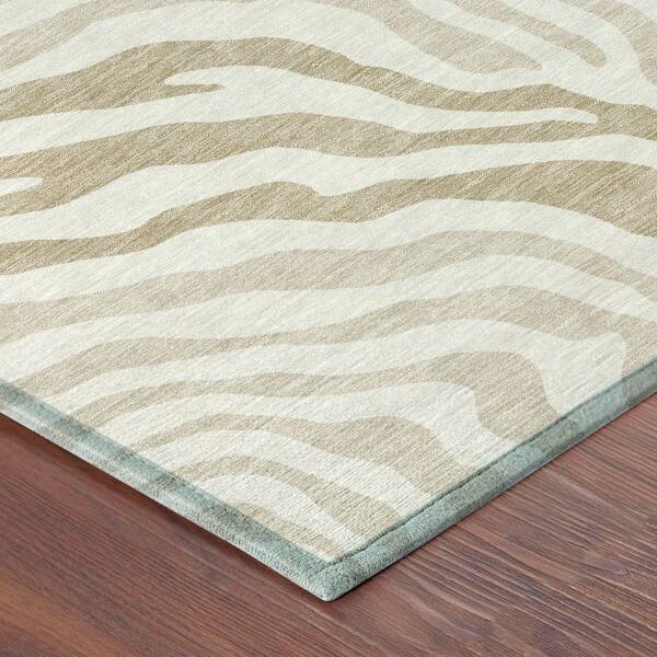 Chantille Machine Washable Indoor/Outdoor Abstract ACN2523 Ivory 10 ft. x 14 ft. Area Rug