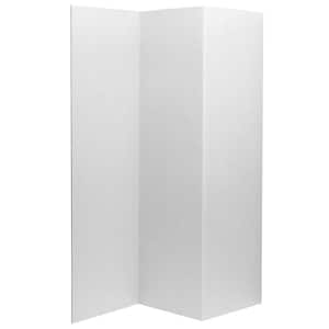 White Cardboard 3-Panel Room Divider