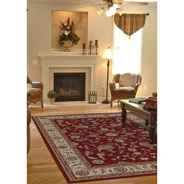 Jewel Marash Red 8 ft. x 10 ft. Area Rug