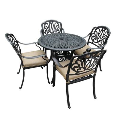 Cast Aluminum Chair Front Porch Furniture Black SURFLINE Outdoor Dining Chairs Outdoor Patio Dining Chairs Set of 4 Armless Chairs Bistro for Garden Restaurant Swimming Pool Seaside Cast Aluminum Chair Front Porch Furniture Black SURFLINE Outdoor Dining Chairs Outdoor Patio Dining Chairs Set of 4 Armless Chairs Bistro for Garden Restaurant Swimming Pool Seaside