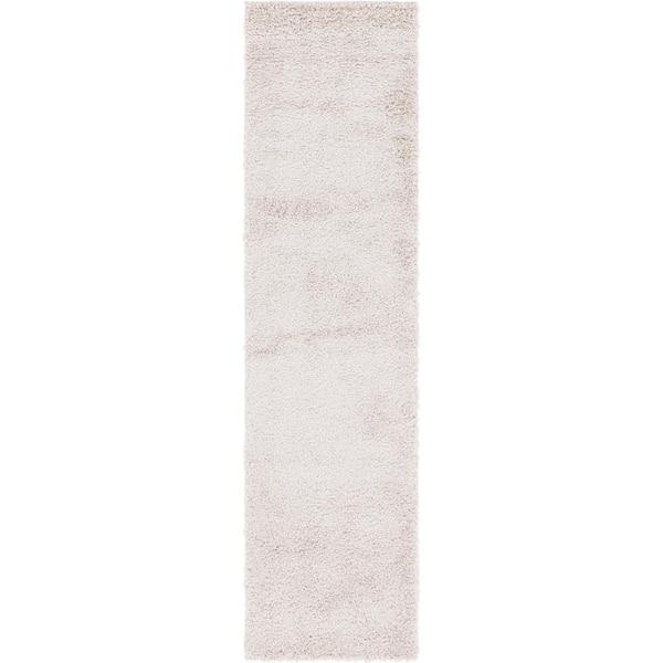 Unique Loom Davos Shag Linen 2 ft. x 6 ft. Runner Rug