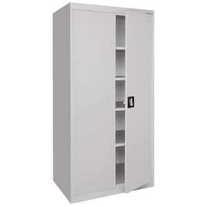 Elite Series Steel Freestanding Garage Cabinet in Dove Gray (36 in. W x 72 in. H x 18 in. D)