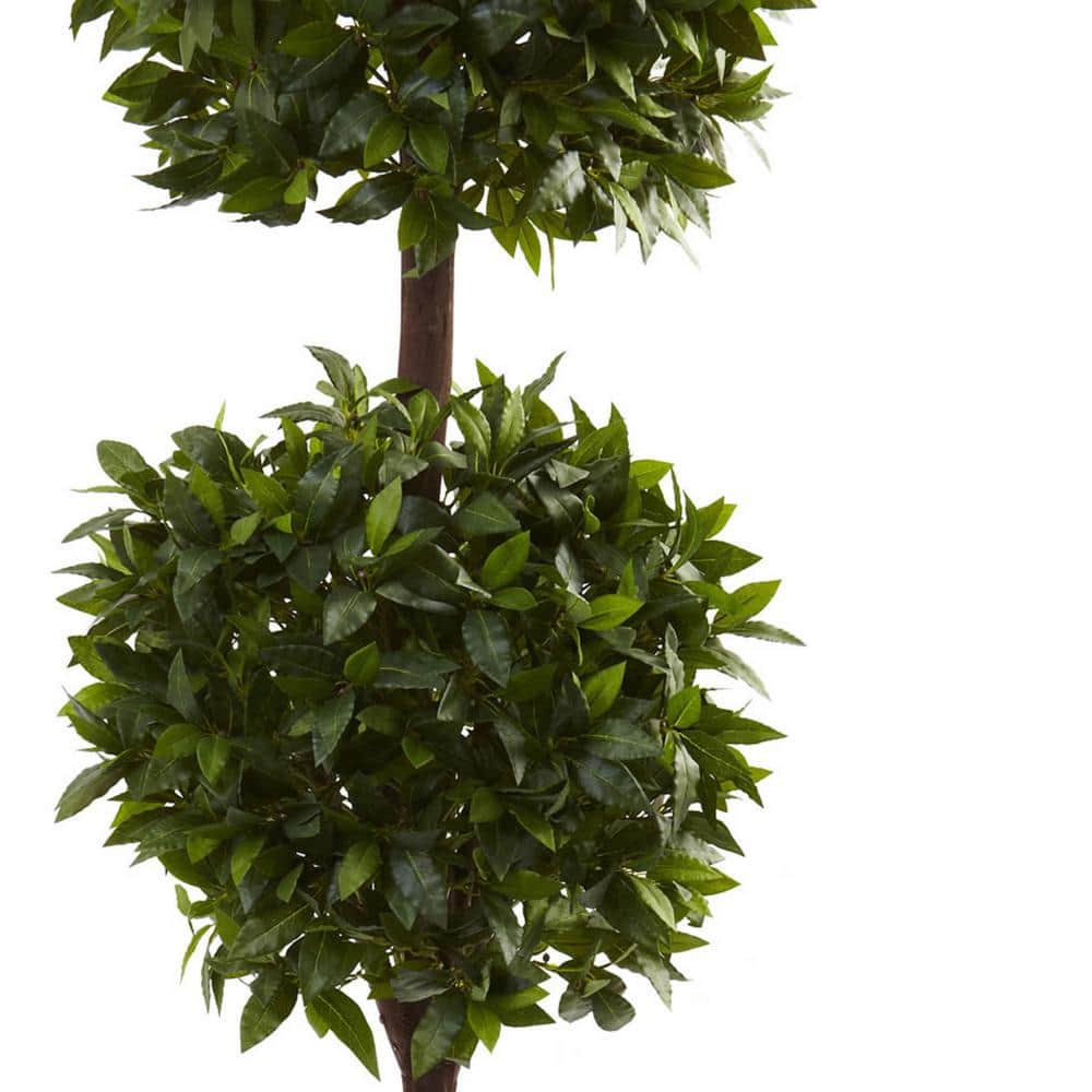 Nearly Natural 6ft Green Silk Double Ball Topiary