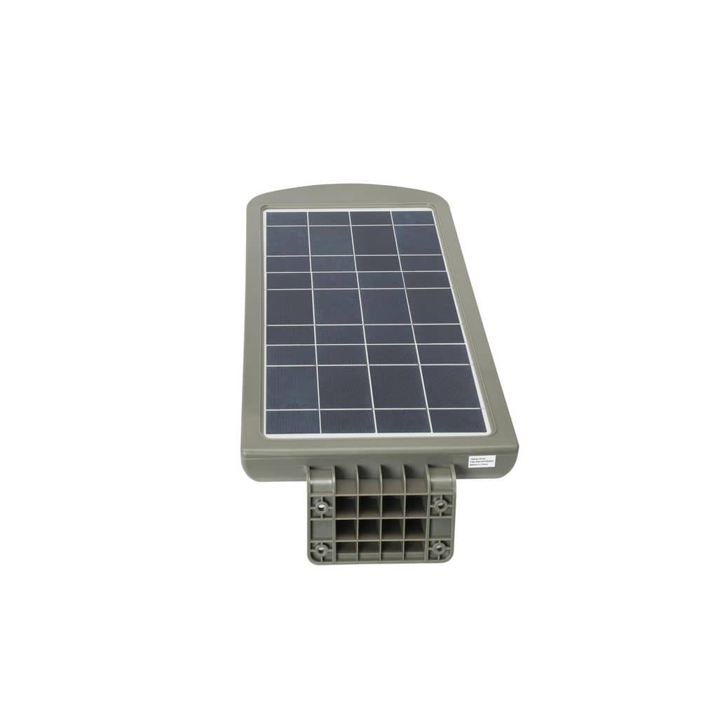 2800 Lumen Gray Solar Security Light with Motion Sensor and Timer