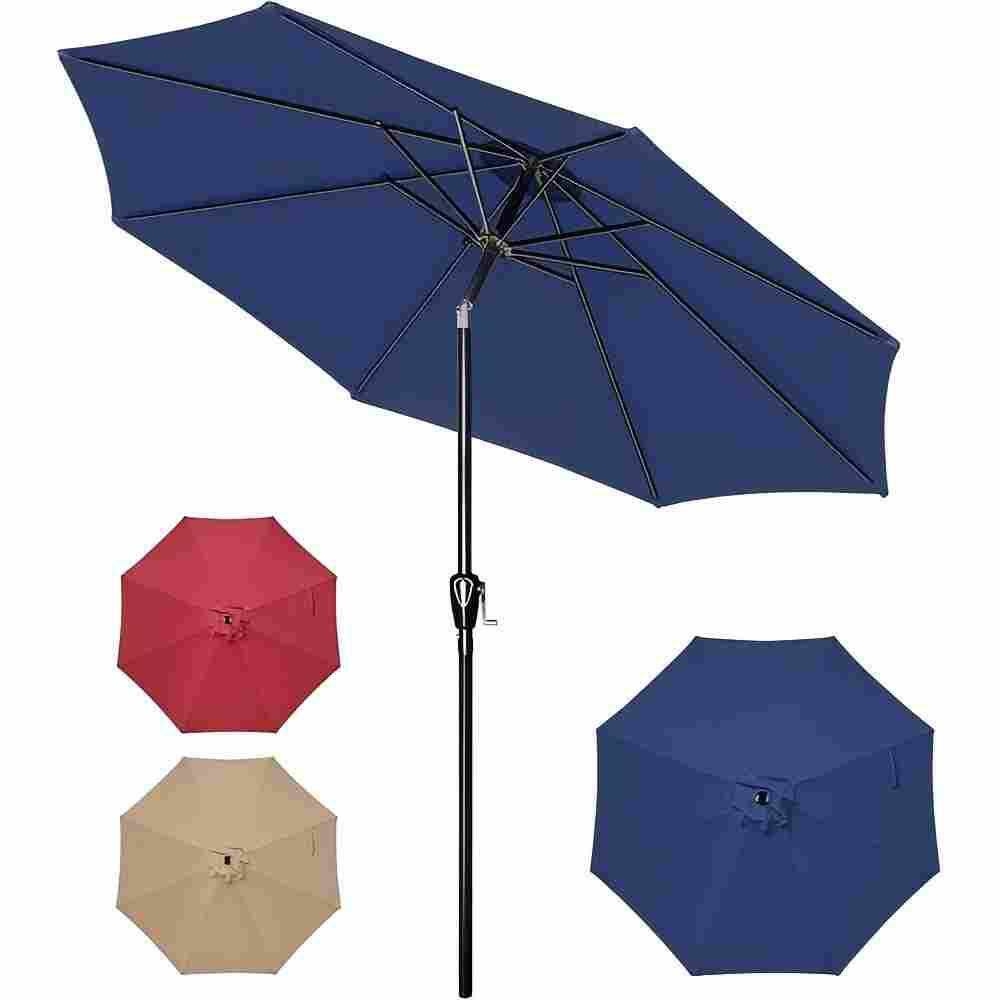 10 ft. Patio Umbrella Outdoor Table Market Yard Umbrella with Push Button Tilt/Crank in Blue price history on PriceWatchPro