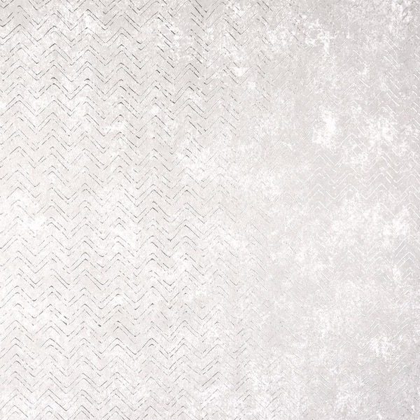 Brewster Chevron Platinum Paper Strippable Roll (Covers 75.6 sq. ft.)