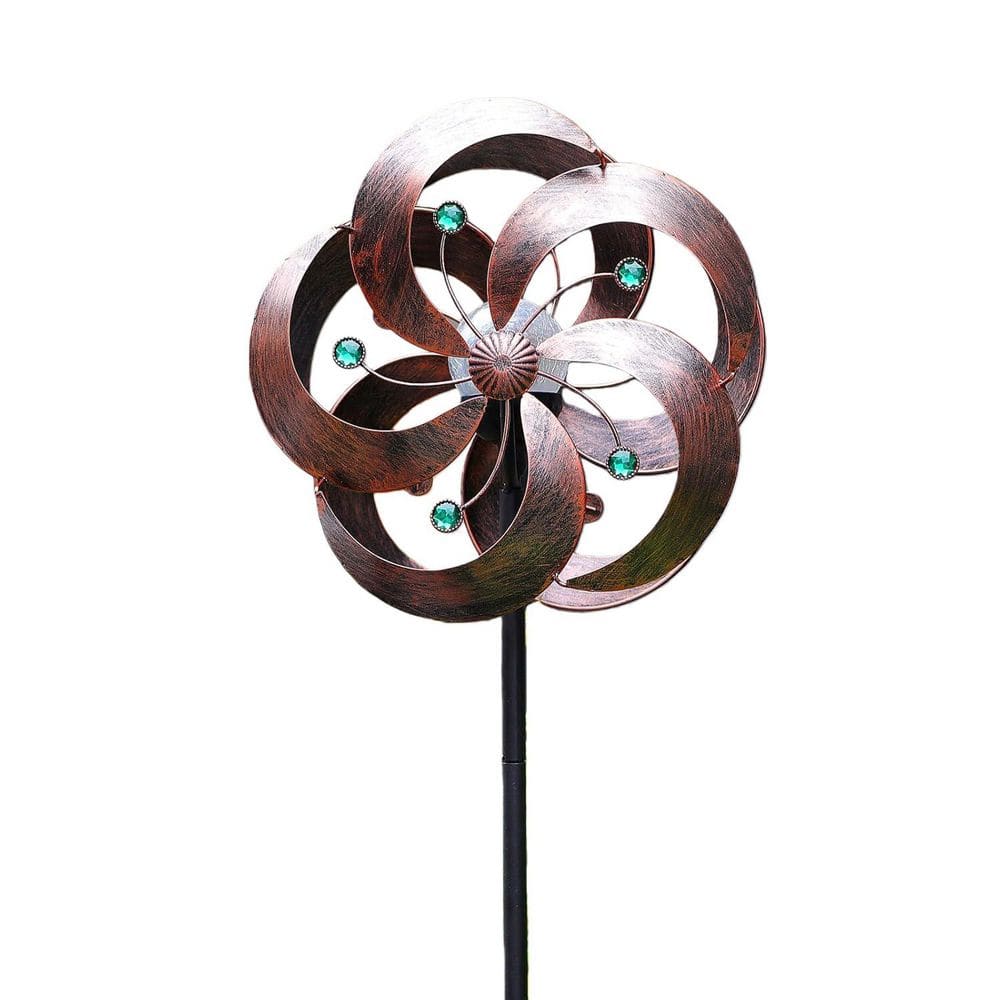 Solar Wind Spinner, 360° Swivel, Multi-Color LED-Glass Ball, Kinetic Metal Sculpture Stake, Outdoor Garden Decor price history on PriceWatchPro