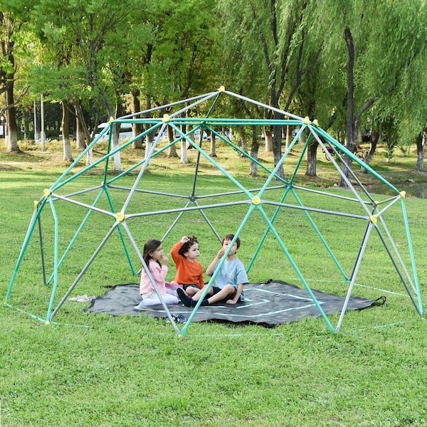 Bon Furni 13 ft. Green Outdoor Climbing Dome Freestanding Play