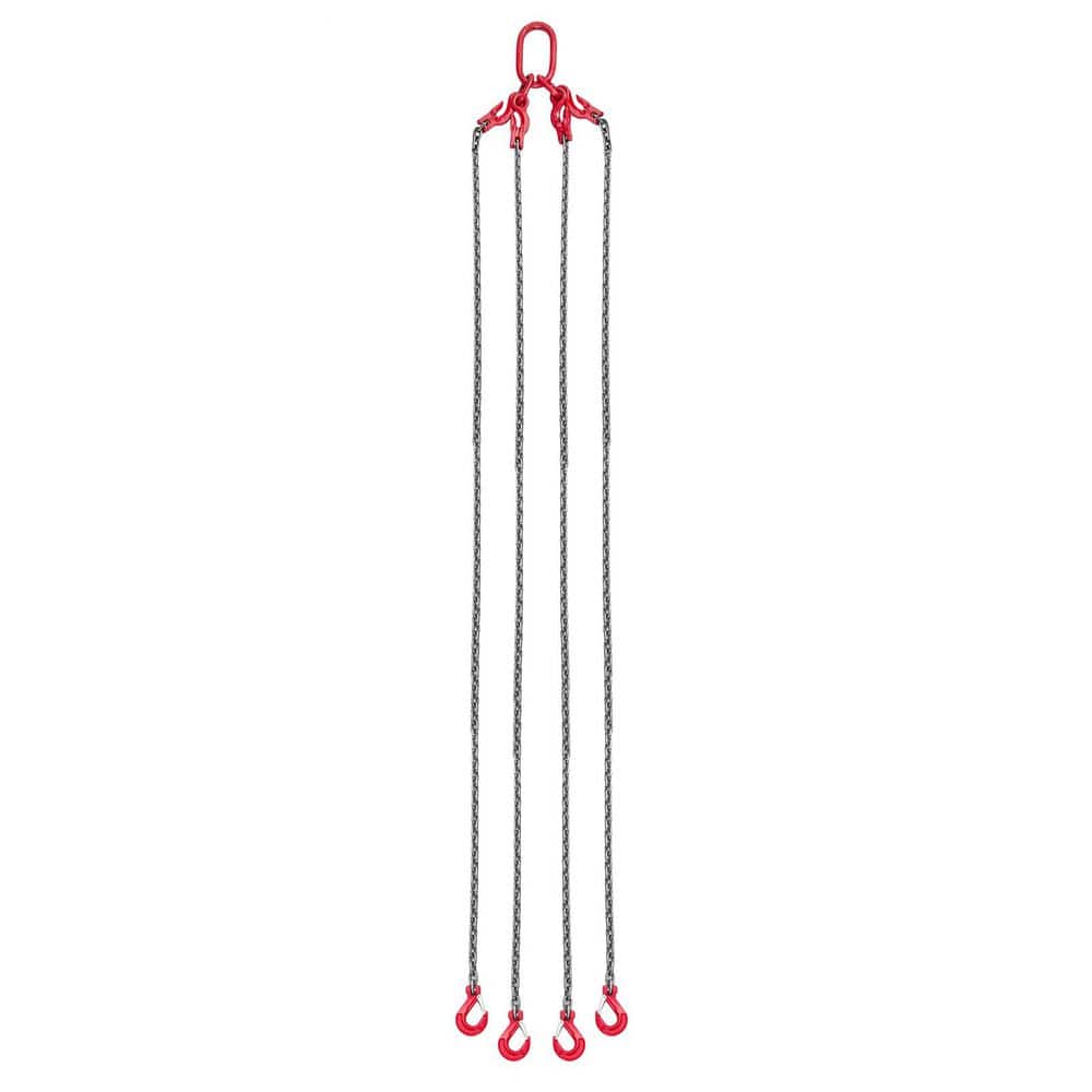 3/8 in. x 10 ft. Chain Sling with 4-Leg Grab Hooks, Heavy Duty G80 Alloy Steel, 22900 lbs. Capacity, 2025 Update price history on PriceWatchPro