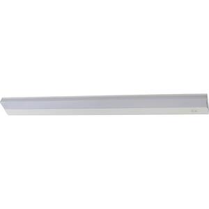 1-Light Integrated LED Indoor White Linear Under Cabinet/Display Light with Rectangular White Acrylic Diffuser Lens