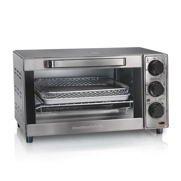 Sure Crisp 1120 W 4-Slice Stainless Steel Toaster Oven with Air Fry