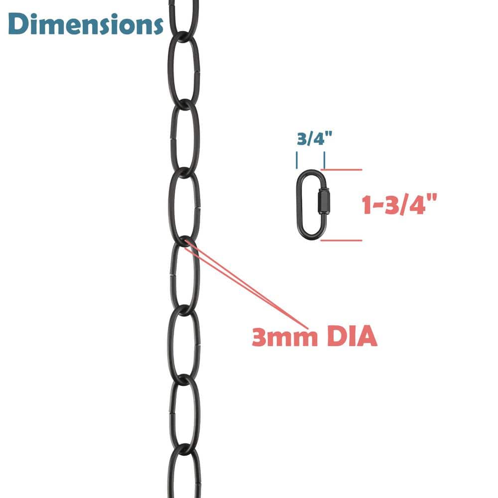 240" Black Alloy Steel Chain with Quick Link Connector