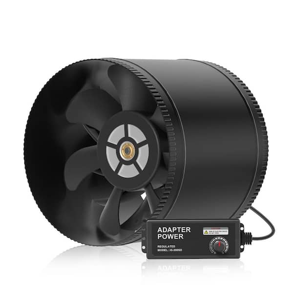 8 in. 623 CFM Electric Power Gable Mount Attic Fan, Black (1-Pack)
