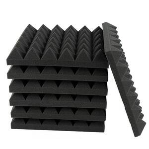 Wellco 1.2 in. x 12 in. x 12 in. Sound Absorbing Panels With Double ...