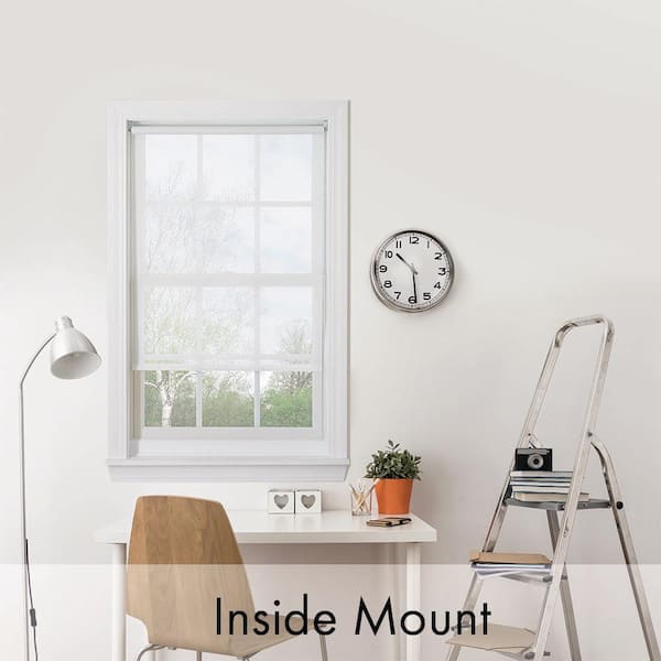 Bali Cut-to-Size White Cordless UV Blocking Fade Resistant Roller Shades 27 in. W x 72 in. L