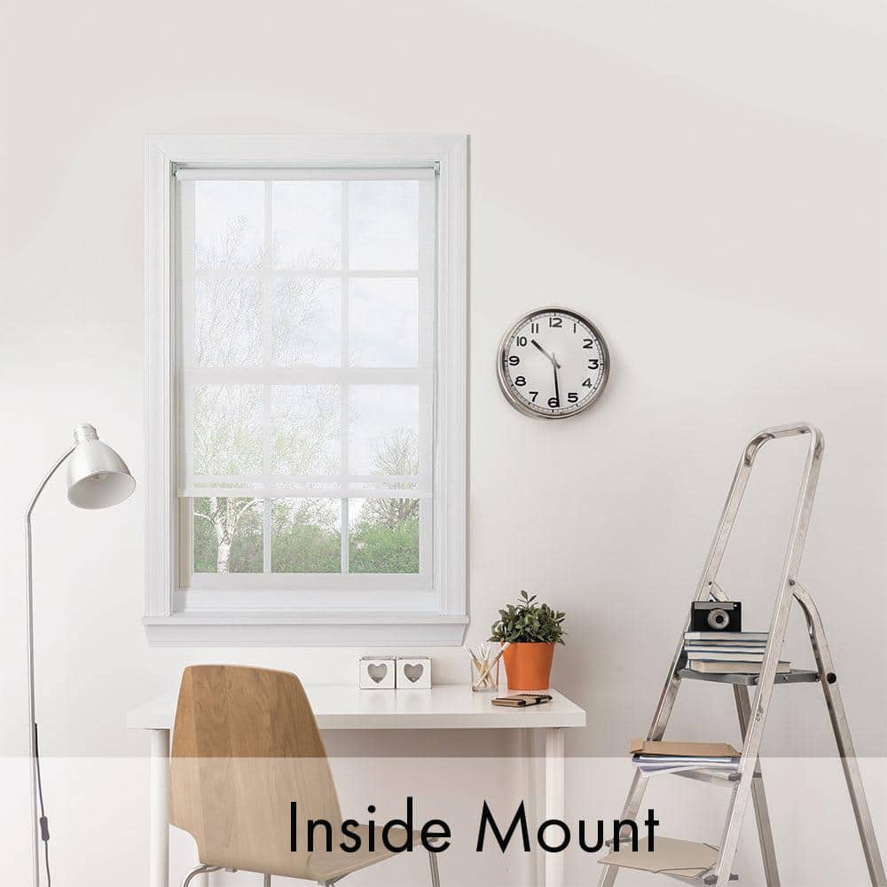 Bali CuttoSize White Cordless UV Blocking Fade Resistant Roller Shades 63.5 in. W x 72 in. L