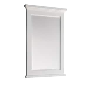 Windsor 24 in. W x 34.80 in. H Framed Rectangular Bathroom Vanity Mirror in Gray Matte White