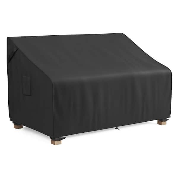 88 in. W x 40 in. D x 35 in. H Black Patio Couch Cover
