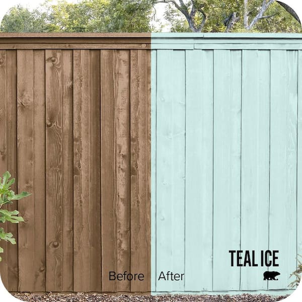 1 gal. #490A-1 Teal Ice Solid Color House and Fence Exterior Wood Stain