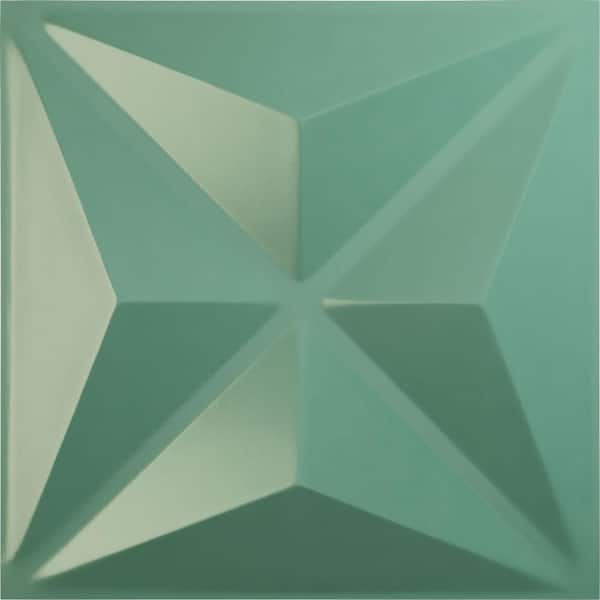Ekena Millwork 11-7/8"W x 11-7/8"H Kent EnduraWall Decorative 3D Wall Panel, Sea Mist (12-Pack for 11.76 Sq.Ft.)
